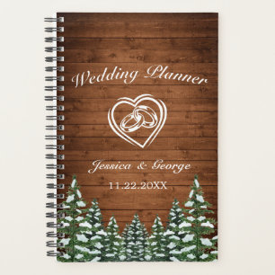 Snowy Wood & Forest Country Pine Wedding Planner