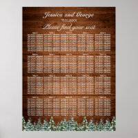 Snowy Wood Forest Country Seating Chart 20 Tables