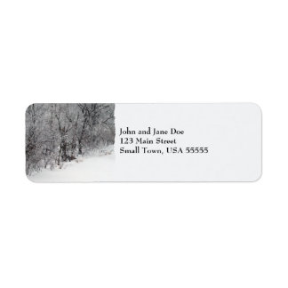 Snowy Woods Return Address Labels