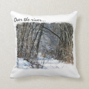 Snowy Woods Throw Pillow