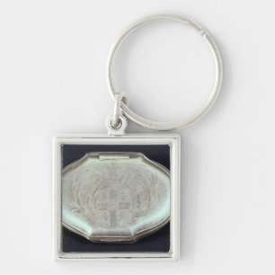 Snuff box embossed with a coat of arms, c.1820 keychain