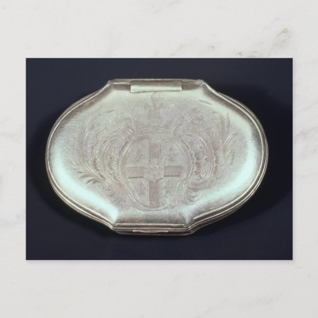 Snuff box embossed with a coat of arms, c.1820 postcard (Front)