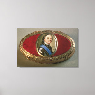 Snuff box with portrait miniature of Peter Canvas Print