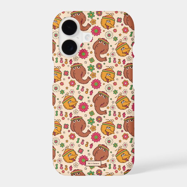Snuffleupagus and Big Bird Groovy Flower Pattern (Back)