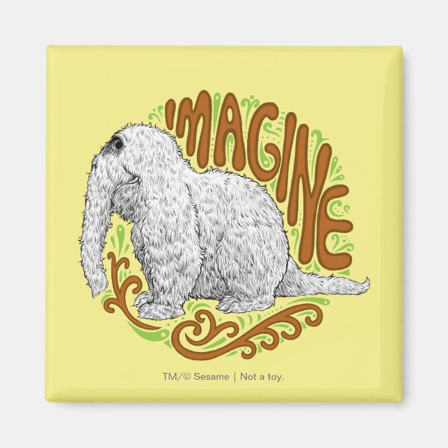 Snuffleupagus B&W Sketch Drawing Magnet (Front)