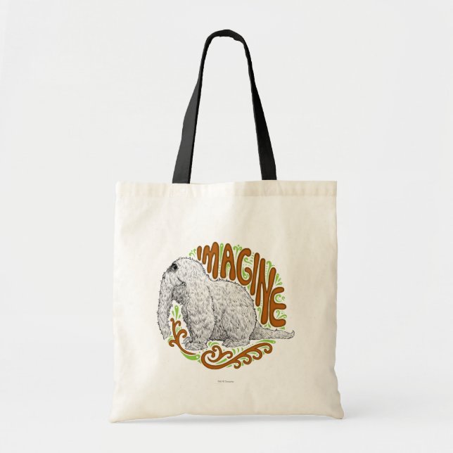 Snuffleupagus B&W Sketch Drawing Tote Bag (Front)