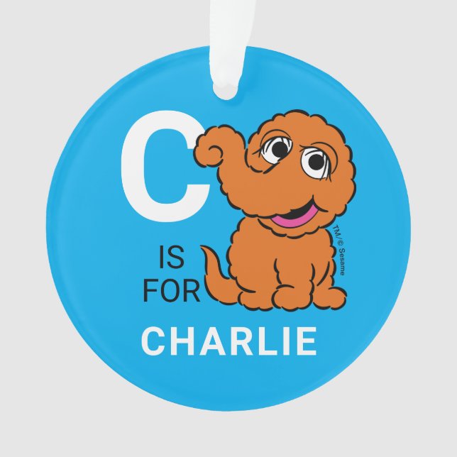 Snuffleupagus | Personalized Name with Photo Ornament (Front)