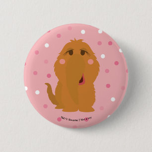 Snuffleupagus Pink Polka Dot Pattern 2 Inch Round Button