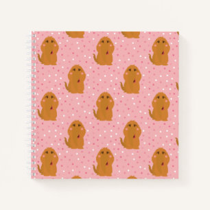 Snuffleupagus Pink Polka Dot Pattern Notebook
