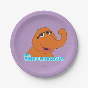 Snuffleupagus Relaxed Paper Plate