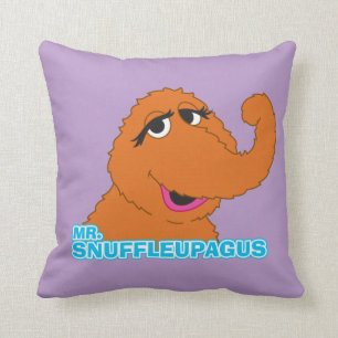 Snuffleupagus Relaxed Throw Pillow