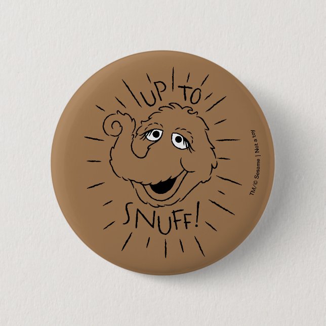 Snuffleupagus Skate Logo - Up To Snuff 2 Inch Round Button (Front)