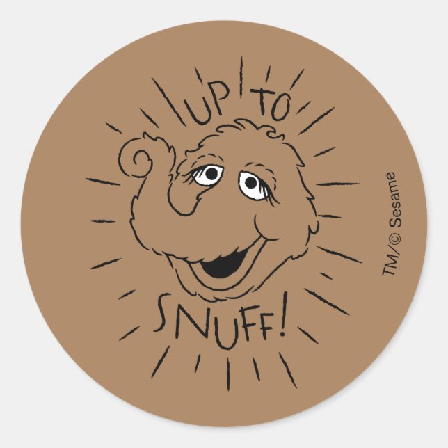 Snuffleupagus Skate Logo - Up To Snuff Classic Round Sticker (Front)