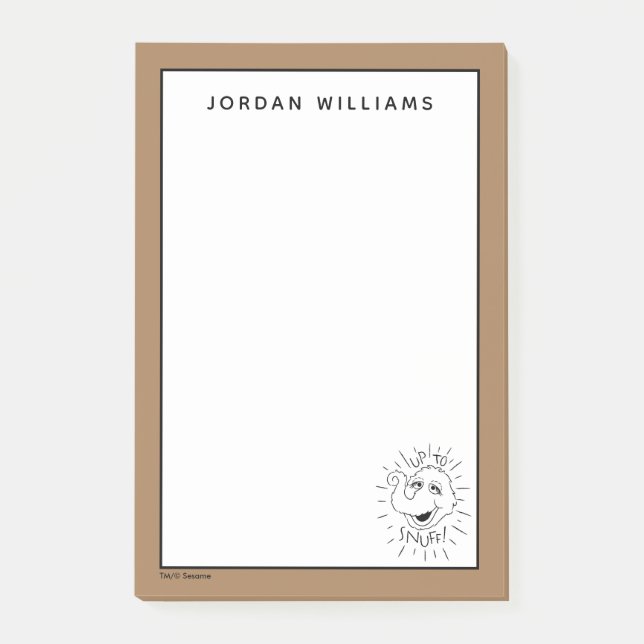 Snuffleupagus Skate Logo - Up To Snuff Post-it Notes (Front)