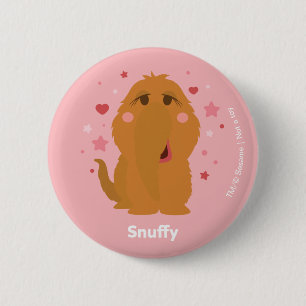 Snuffy Hearts & Stars Graphic 2 Inch Round Button