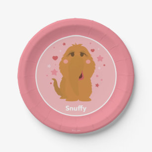 Snuffy Hearts & Stars Graphic Paper Plate