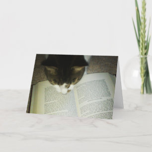 "Snugafur Likes to Read" Congratulatory Card