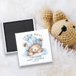 Snuggle Bear Baby Shower Favour Magnet<br><div class="desc">Cute snuggle bear favour magnet for a Neutral baby shower.  Matching items available in our shop.</div>
