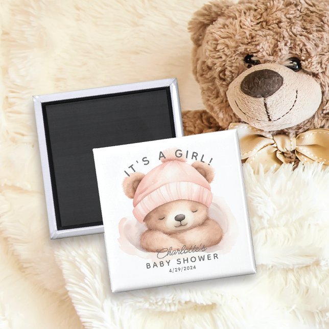 Snuggle Bear Baby Shower Favour Magnet (Creator Uploaded)