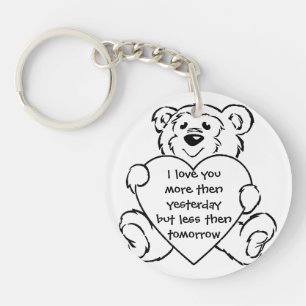 Snuggle Bear Keychain