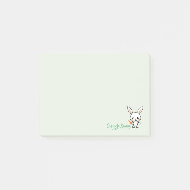 Snuggle Bunny Kawaii Custom Post-it Notes (Front)