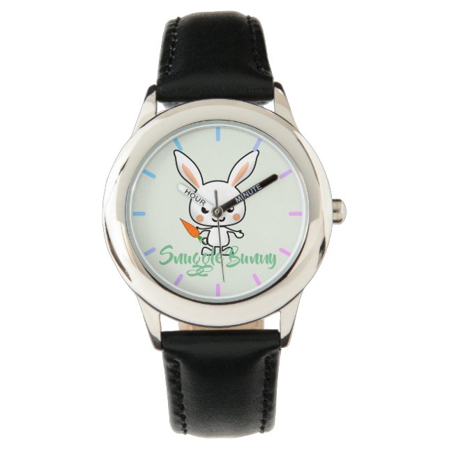 Snuggle Bunny Kawaii Custom Watch (Front)