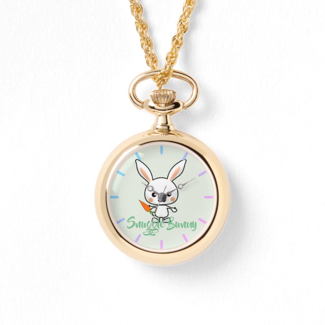 Snuggle Bunny Kawaii Custom Watch (Front)