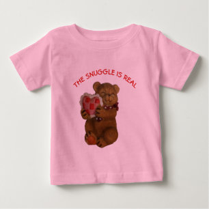Snuggle is Real Teddy Bear Baby T-Shirt