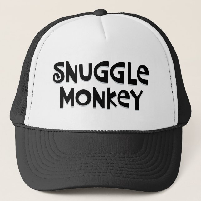 Snuggle Monkey Trucker Hat (Front)