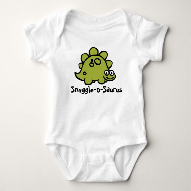 Snuggle-o-Saurus Dino Fun Baby Bodysuit (Front)
