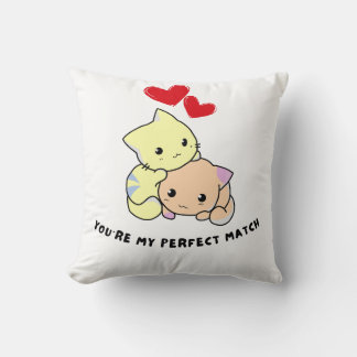 Snuggle Purr-fectly – Cute Cat Couple Pillow