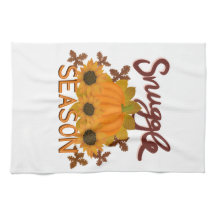 “Snuggle Season” Autumn/Fall Themed Tea Towel
