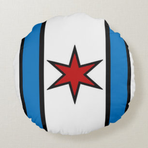 Snuggle Shield - Modern (White) Round Pillow