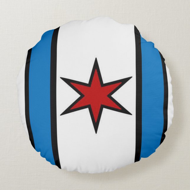 Snuggle Shield - Modern (White) Round Pillow (Back)