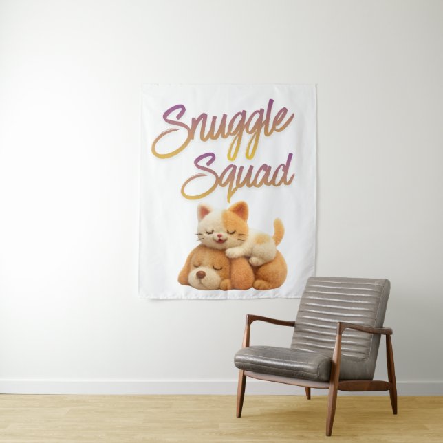 Snuggle Squad Wall Tapestry (In Situ)