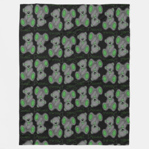Snuggle Sweet Dreams Teddy-emerald green Fleece Blanket