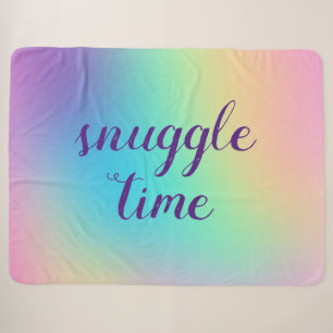 "Snuggle Time" Pastel Aesthetic Blanket