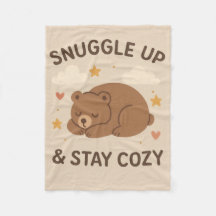 Snuggle up and stay cozy 🥱😴 Fleece Blanket