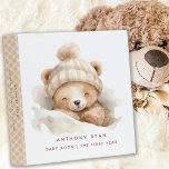 Snuggle Up Bear Baby Photo Album  Binder<br><div class="desc">Capture every precious yawn and slumber with this adorable "Snuggle Up Bear" photo album. Featuring a cuddly sleeping bear alongside Baby's Name and their birth stats,  this binder will become a treasured keepsake of sweet dreams and tiny miracles.</div>