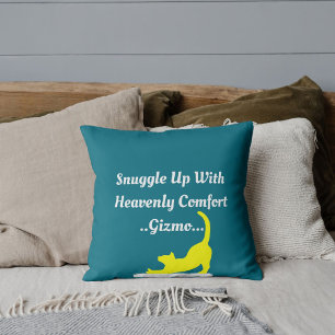 Snuggle Up With Heavenly Comfort Pet Cat Gizmo  Throw Pillow