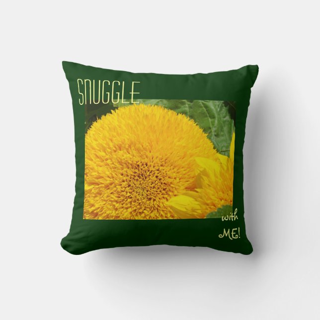 Snuggle with Me! throw pillows Yellow Sunflowers (Front)