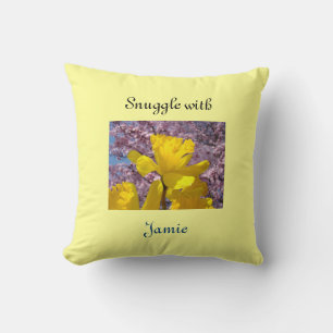 Snuggle with You Pillow Personalize Daffodils
