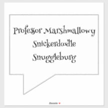 SnuggleNames: Custom Nickname Vinyl Sticker