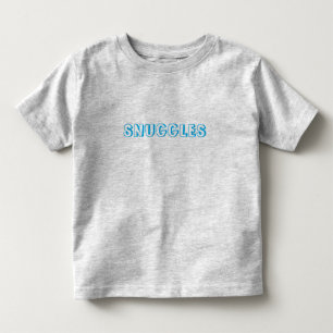 "Snuggles" Light blue letters Toddler T-shirt