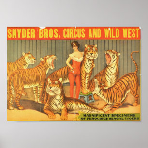Snyder Bros. Circus and Wild West Poster