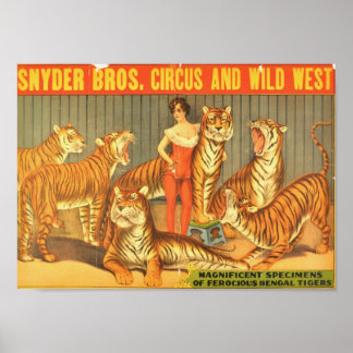Snyder Bros. Circus and Wild West Poster