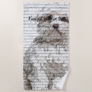So adorable and cute, Maltese dog Beach Towel