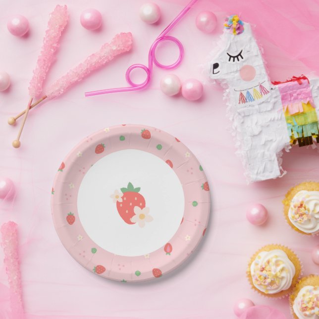 So Berry Sweet! Strawberry Paper Plate (Party)