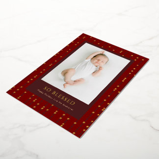 So Blessed Polka Dotted Foil Holiday Card