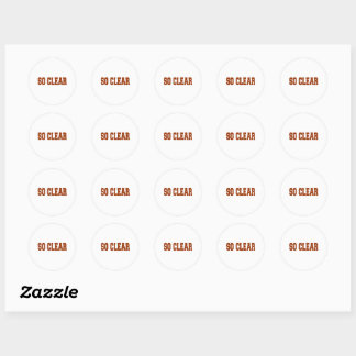 so clear classic round sticker